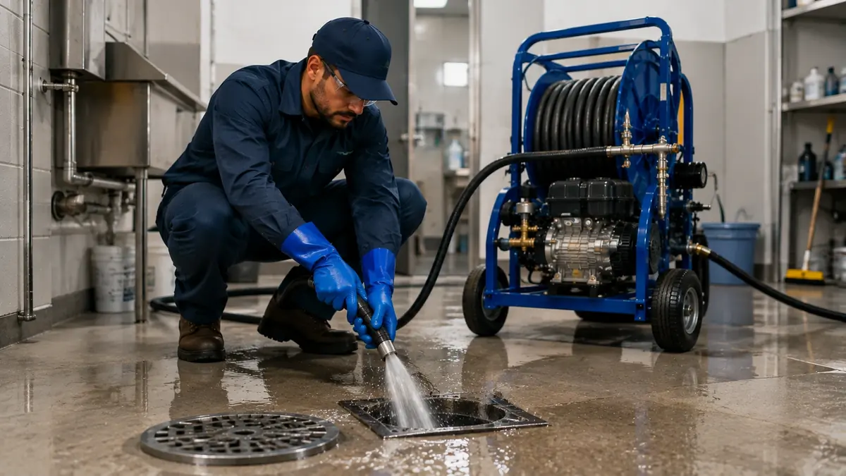 Floor Drain Hydro Jet Cleaning in North Fork